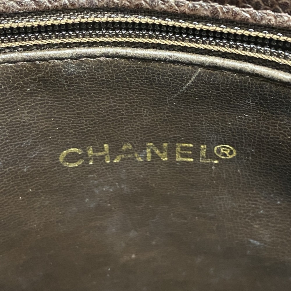 CHANEL Shoulder Bag Chain Caviar Skin Brown - Picture 5 of 16